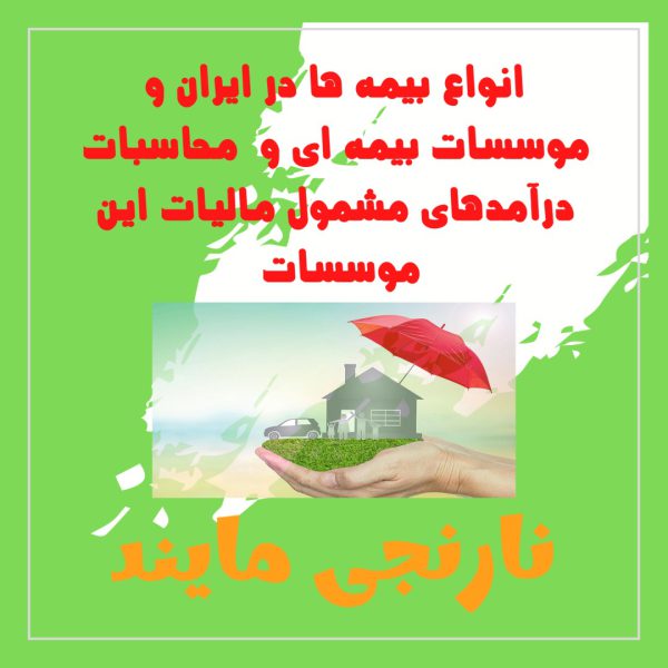 انواع بیمه ها در ایران و موسسات بیمه ای و  محاسبات درآمدهای مشمول مالیات این موسسات | پاورپوینت 22 اسلایدی